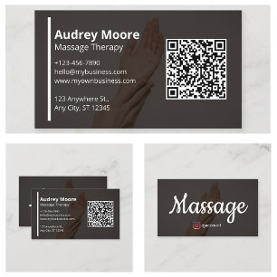 Massage Therapy Reiki Practitioners Chiropractor Business Card