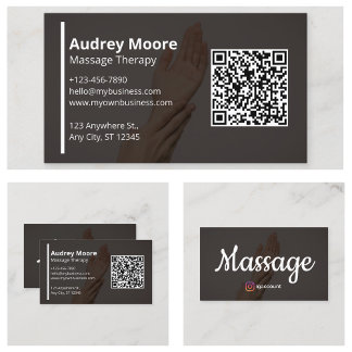 Massage Therapy Reiki Practitioners Chiropractor Business Card