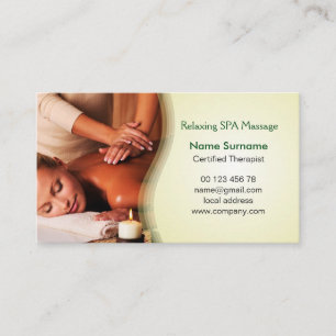 Massage therapy, remedial massage business card