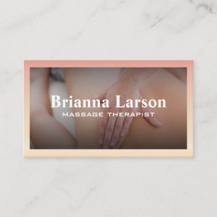 Massage Therapy Session Back Massage Business Card