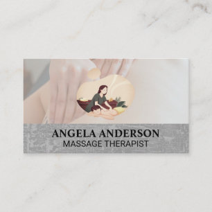 Massage Therapy Session   Back Massage Spa Business Card