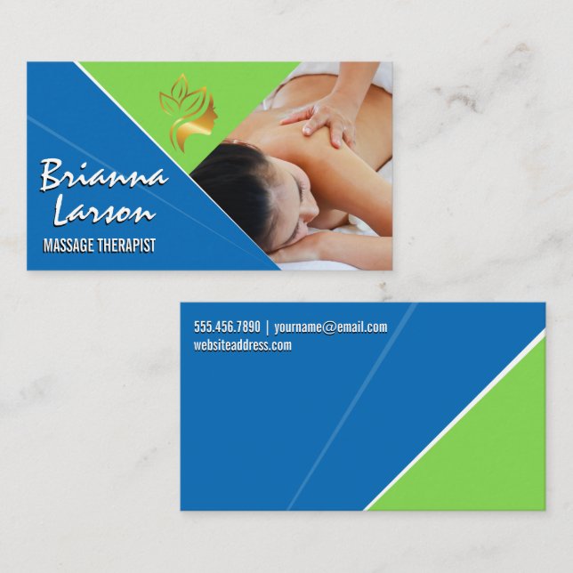 Massage Therapy Session | Back Rub Business Card (Front/Back)