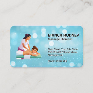 Massage Therapy Session Health Business Card