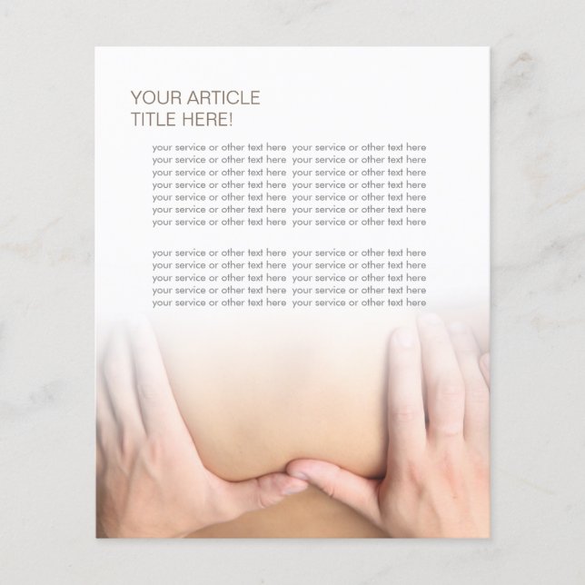 Massage Therapy SPA Therapist Flyer (Front)