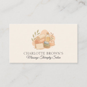Massage Therapy Spa Wellness Relaxation Holistic Business Card