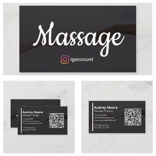 Massage Therapy Templates Design Business Card