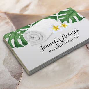 Massage Therapy Tropical Nature Salon & Spa Business Card