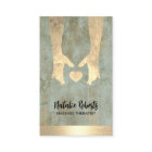 Massage Therapy Vintage Gold Healing Hands & Heart