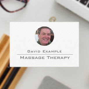 Massage Therapy with Photo of Holder Business Card