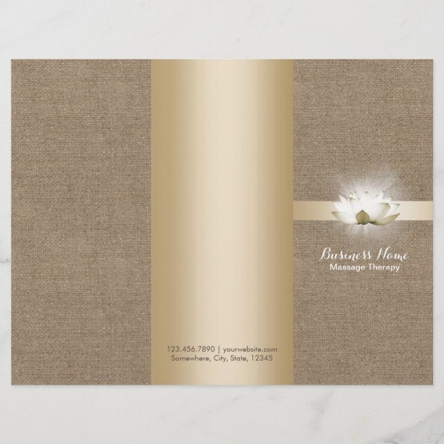 Massage Therapy Yoga Glowing Lotus Buralp Tri-Fold (Front)