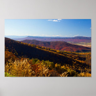 Massanutten Mountain in Fall, Virginia Poster