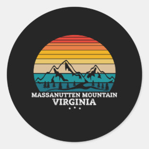 MASSANUTTEN MOUNTAIN VIRGINIA CLASSIC ROUND STICKER