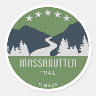 Massanutten Trail Virginia Classic Round Sticker
