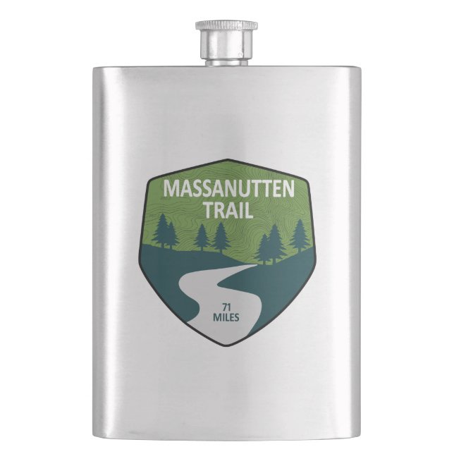 Massanutten Trail Virginia Hip Flask (Front)