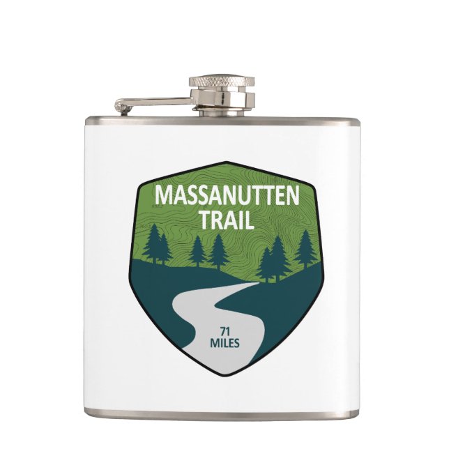 Massanutten Trail Virginia Hip Flask (Front)