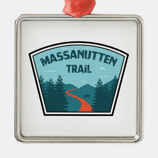 Massanutten Trail Virginia Metal Tree Decoration (Front)