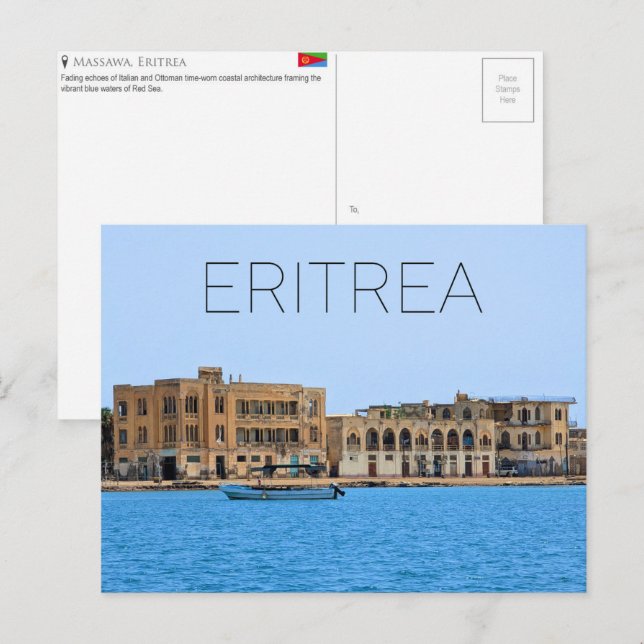 Massawa Coastline, Eritrea Travel Postcard (Front/Back)