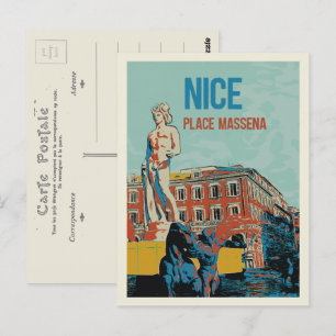 Massena square Nice France Postcard