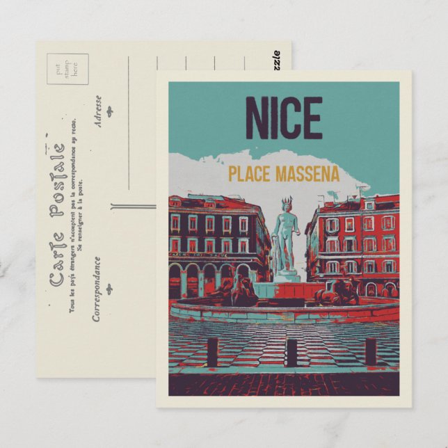 Massena square Nice France Postcard (Front/Back)