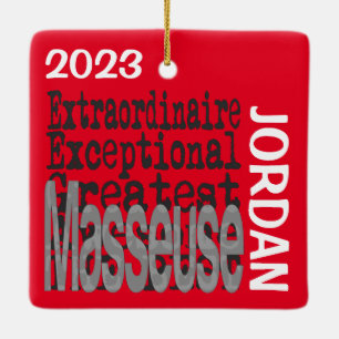 Masseuse Extraordinaire CUSTOM Ceramic Ornament