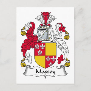 Massey Family Crest Postcard