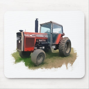 Massey Ferguson Red Tractor in the Field Mouse Mat