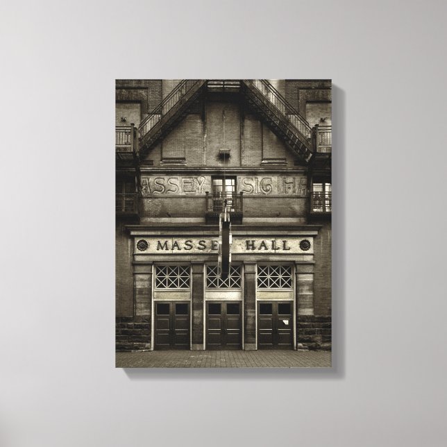 Massey Hall No 1 Toned Version Canvas Print (Front)