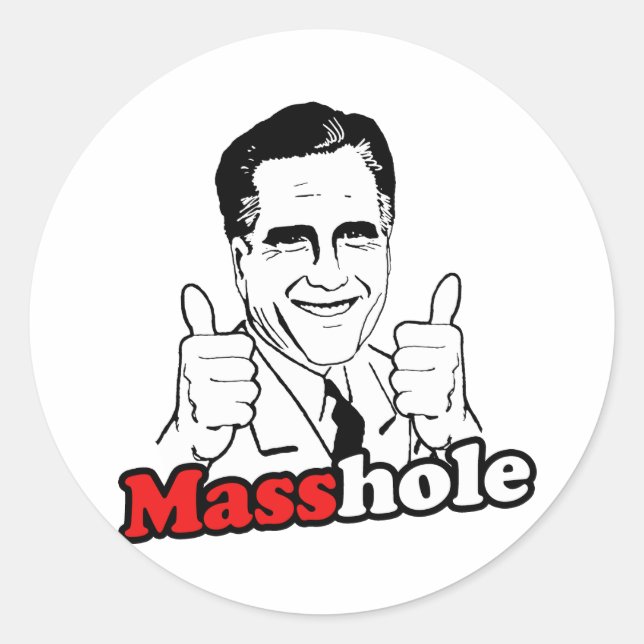 Masshole.png Classic Round Sticker (Front)