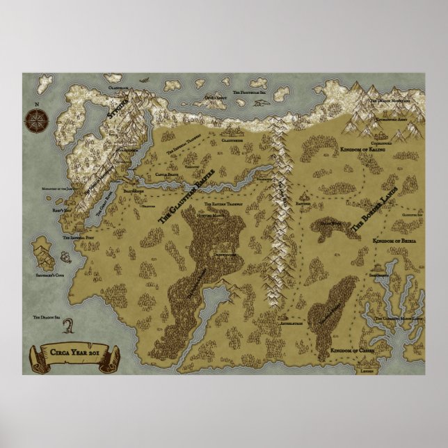 Massive 40 x 30 inch Braunhaven Poster Map (Front)
