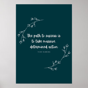 Massive Action Inspirational Quote Print – Dark