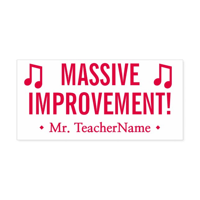 "MASSIVE IMPROVEMENT!" Grading Rubber Stamp (Design)