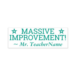 "MASSIVE IMPROVEMENT!" Instructor Rubber Stamp