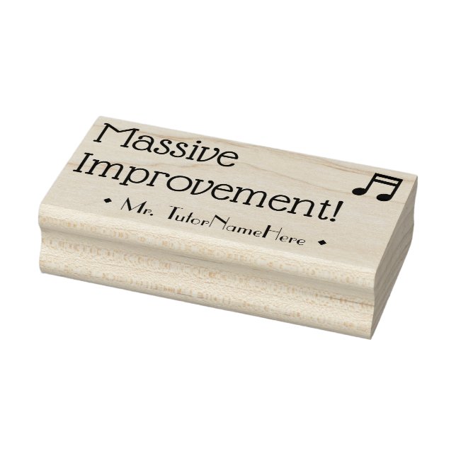 "Massive Improvement!" + Tutor Name Rubber Stamp (Stamp)