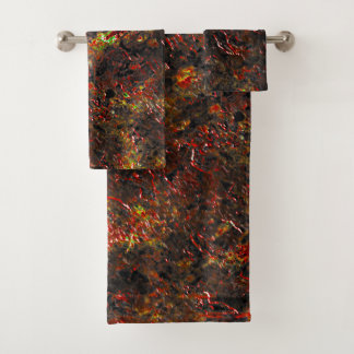 Massive spots and skinned brown on a mint green bath towel set