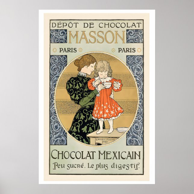 Masson Chocolat Mexicain Vintage Food&Drink Poster (Front)