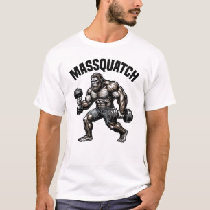 Massquatch Weightlifting Sasquatch Funny Bigfoot T-Shirt