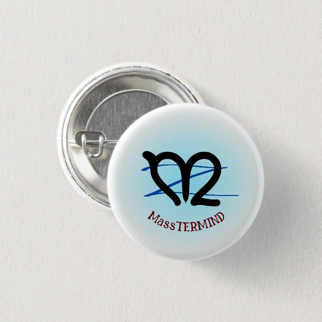 MassTERMIND button featuring m-over-z (Front & Back)
