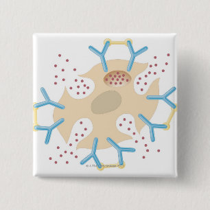 Mast Cell Releasing Histamine 15 Cm Square Badge
