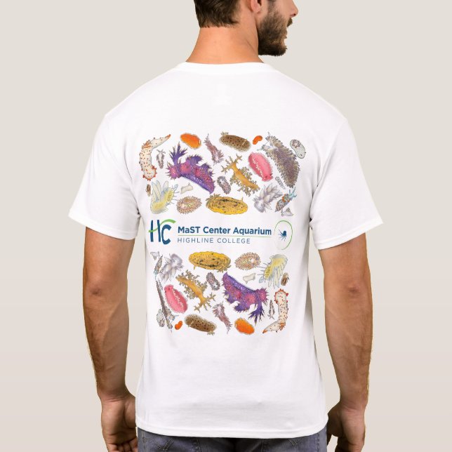 MaST Centre Aquarium Nudibranchs (White) T-Shirt (Back)