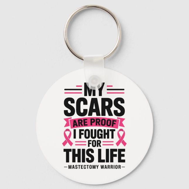 Mastectomy Funny Breast Cancer 1  Key Ring (Front)