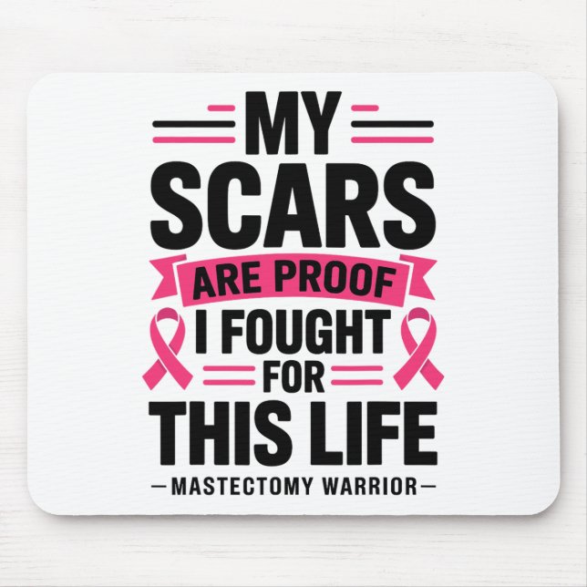 Mastectomy Funny Breast Cancer 1  Mouse Mat (Front)
