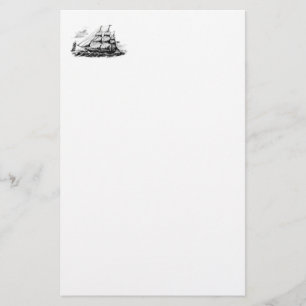 Masted Ship Stationary Stationery