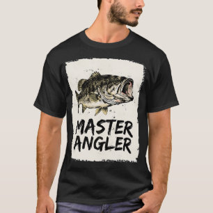 Master Angler Largemouth Bass Fishing Vintage T-Shirt