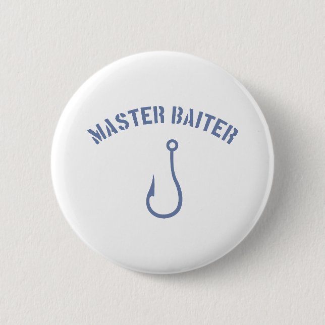 Master Baiter #4 6 Cm Round Badge (Front)
