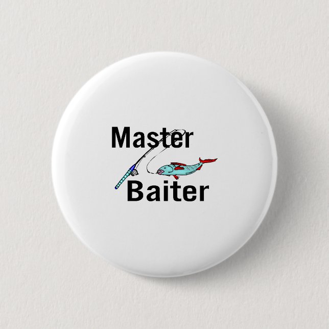 Master Baiter 6 Cm Round Badge (Front)