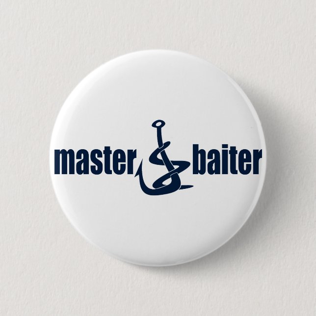 Master Baiter 6 Cm Round Badge (Front)