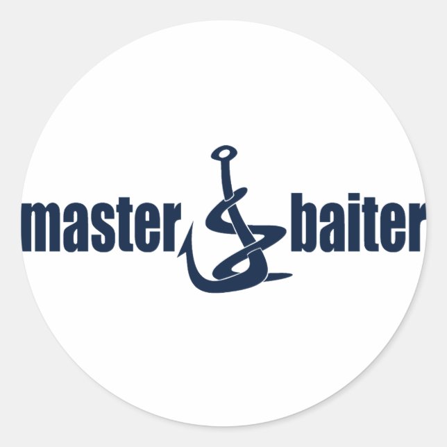 Master Baiter Classic Round Sticker (Front)