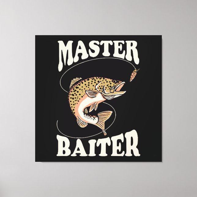 Master Baiter Fishing Canvas Print (Front)