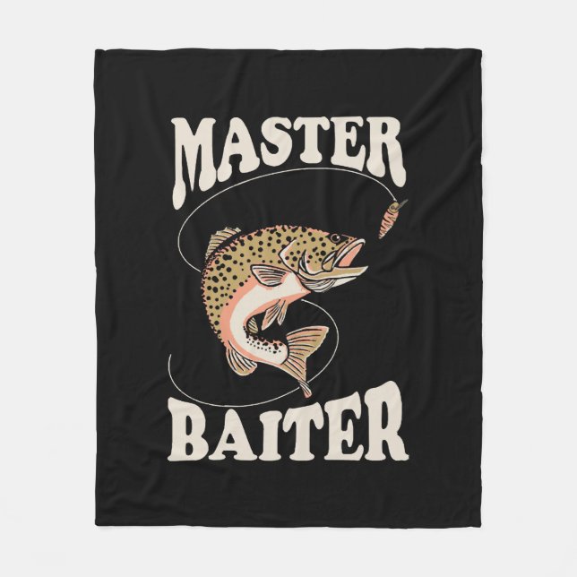 Master Baiter Fishing Fleece Blanket (Front)