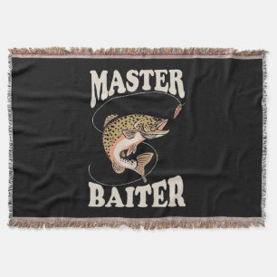 Master Baiter Fishing Throw Blanket